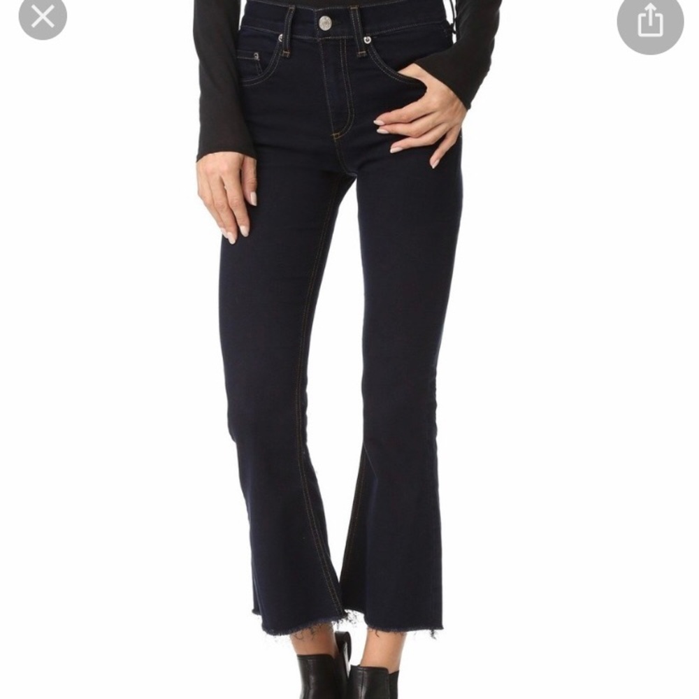Rag and bone kick flare jeans in dark wash Dune
